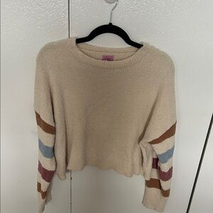 Cozy Cream Striped Sweater